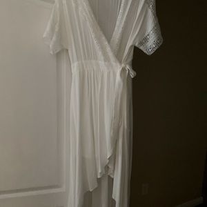 White wrap dress